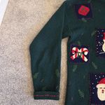 Talbots 100% Lambswool Vintage Christmas Santa Holiday Cardigan Sweater Size M Photo 14