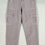 American Eagle American‎ Eagle Stretch Cargo Straight Pant Lilac Ice High Rise Utility 4 Long Photo 0