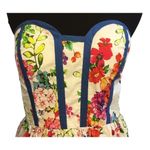 Kandy Kiss NEW Juniors  White Floral Print Strapless Dress Size 7 Photo 1