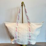 Victoria's Secret Pink Cozy Plush Faux Sherpa Weekender Travel Tote Shoulder Bag Photo 4