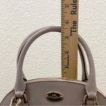 Coach Cross Grain Leather Mini Cora Dome Satchel Colorblock Gray Birch/Chalk Photo 11