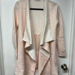 Chicwish  Soft Blush Pink Ribbed Hem Drape Cardigan Waterfall Size Small Medium Photo 0