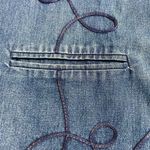 Deyas vintage Denim jacket with brocade work all over Y2K Blue Size L Photo 12