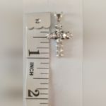 Sterling Silver & Faceted CZ 1” Miniature Cross. Photo 3
