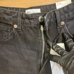 ZARA  Black Wide Leg Distressed Jeans Size 6 New High Waist Photo 6