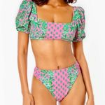 Lilly Pulitzer NWT  High Waisted Clancy Bikini Bottom Pink Shandy Photo 1