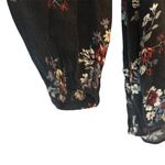 Free People Women's S Black Floral Swing Tunic Dress Long Sleeve Casual- FLAWED Photo 6