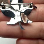 Van Dell Sterling Leaf Autumn Fall Enameled Brooch Pin Silver Photo 8