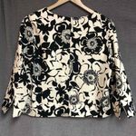 Merona Black Floral Casual Jacket Womens Medium Photo 6