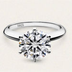 Boutique 2Ct Solitaire Platinum S925‎ Simulated Diamond Engagement Wedding Ring, Size 6 Photo 9