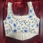 Altar'd State NWT  Alex Floral Corset In blue Size L Photo 2