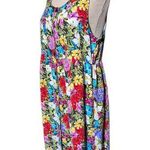 Vtg 1990s DPS Colorful Floral Print Button Up Sleeveless Maxi Sun Dress Sz S Purple Photo 0