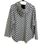 Shannon Passero Swing Jacket Womens Small White Polka Dot Full Zip Hooded Artsy Photo 1