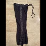 PJ Harlow‎ Dena Ribbed Jogger Pant with Satin Drawstring XS Black Photo 5