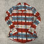 Wrangler  Retro Pearl Snap Shirt Womens Small Cowgirl Rodeo Red Blue Southwestern Photo 5