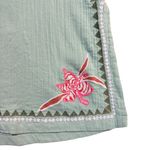 Spartina 449 Cotton Seafoam Green Embroidered Midi Dress Floral Cottage Sz S Photo 8