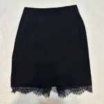 Black Business Skirt with Lace Trim Size M Size M Photo 0