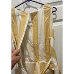 Christopher & Banks  Yellow‎ White Striped Tie Back Midi Dress Size 16 Summer Photo 4