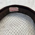Brown‎ velvet pill box vintage hat women’s 60’s Madcaps NY Brown Photo 4
