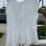 Mustard Seed  White Sleeveless Ruffled Blouse Photo 3