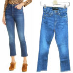 Veronica Beard Carly High Waist Kick Flare Jeans Bright Blue Size 24 Photo 1
