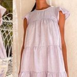 LULUS PERFECT PICNIC Gingham Tiered dress Purple Photo 1