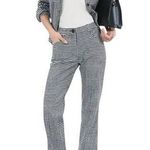 The Kooples Check-Pattern Wool-Blend Trousers FR Size 36/US 4 NWT Black/White Photo 0