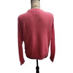 American Eagle‎ Womens Waffle Knit Henley Top Size M Pink Coral Button Front Photo 3