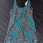 Leopard print swimwear top Blue Photo 0