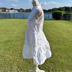 Amanda Uprichard White Sleeveless Tiered Floral Dress Photo 3