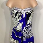 New. SKY blue diamond jeweled 100% silk mini dress. Normally $228 Photo 0