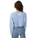 RE/DONE  Womens Cable Knit Cropped Sweater Sz M Fisherman Preppy Coastal Grandma Photo 3