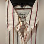 Madewell  Slightly Oversized Cotton Central Shirt in Sadie‎ Stripe Multistripe XS Photo 6