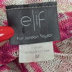 Jordan Taylor Pink and White Swim Coverup with V-Neck and Flutter Sleeves Photo 1