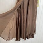 Donna Ricco NWT Women’s Brown Silk Midi Halter Dress Size 8 Photo 2