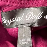 Crystal Doll Crystal Dolls Sleeveless Short Sheath Size 9 Jr. Burgundy Party Cocktail Dress Photo 8