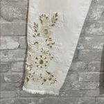 Free People We The Free Cream Floral Ankle Jeans Photo 2