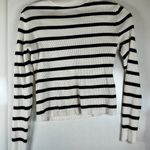 Cielo Black and White Striped Turtleneck Size M Photo 1