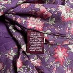 April Cornell Purple Floral Button Front Maxi Dress Long Sleeve XS Cottagecore Photo 6