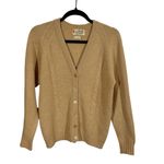 Vintage Pringle of Scotland for Robert Kirk 100% Pure Camel Hair Cable Cardigan Tan Size M Photo 2