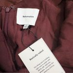 Reformation 100% silk Melina Brown Dress NEW Photo 10