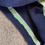 Ralph Lauren Lauren Black Label Layered V Neck Sweater. Navy/Green Size Large Photo 6