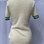 SheIn Green and White Crochet Button-Up Dress. Sz Medium Photo 12