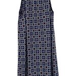 Max Studio Red White and Blue Medallion Print Keyhole Sleeveless Dress Photo 1