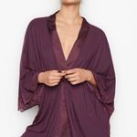 Victoria's Secret  lightweight heavenly robe with lace trim purple size M/L Photo 0