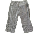 Lane Bryant  The Allie SZ 18 Pants Pinstripe Capris Crop Ankle Blue/Gray‎ & White Photo 1