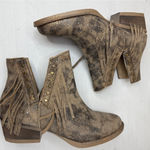 Circle G Corral by Studded Metallic Fringe Booties- Size 8.5 Photo 5