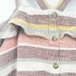 Madewell Texture & Thread Summer Boho Beach Striped Ruffled Tank Top Size M Photo 3