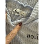 Hollister  Hoodie Y2K Sweatshirt Cropped Womens Large Blue Waffle Knit 90's Hip Photo 3