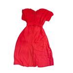 Billabong  Forever Fine Midi Kimono Caftan Dress Coral Red V-Neck Size S Photo 10